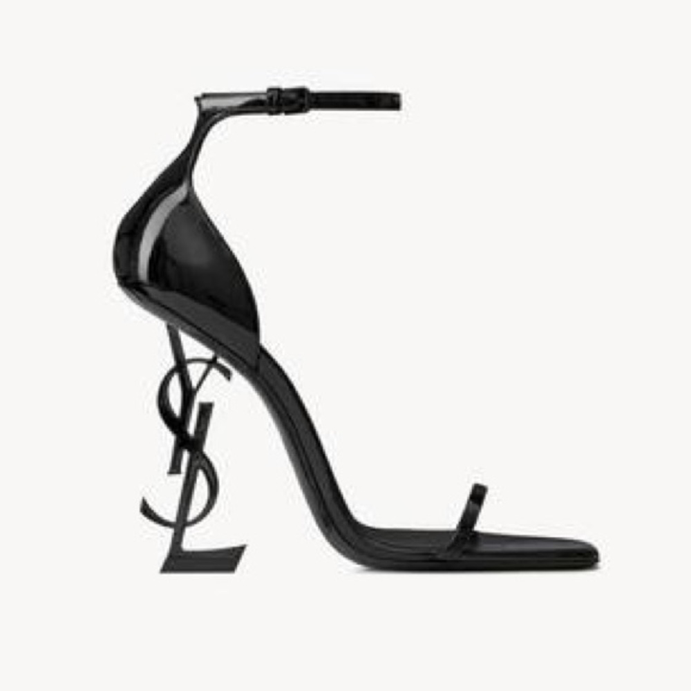 Yves Saint Laurent Opyum Black YSL Heel Sandals